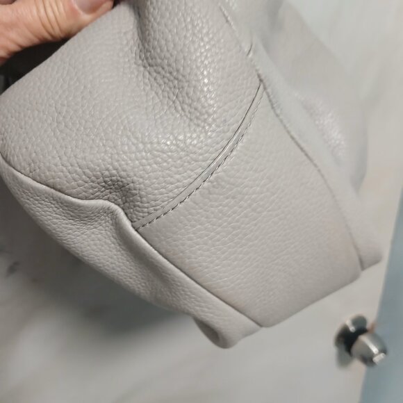 Michael Kors Soft Gray Leather Hobo - Picture 10 of 12